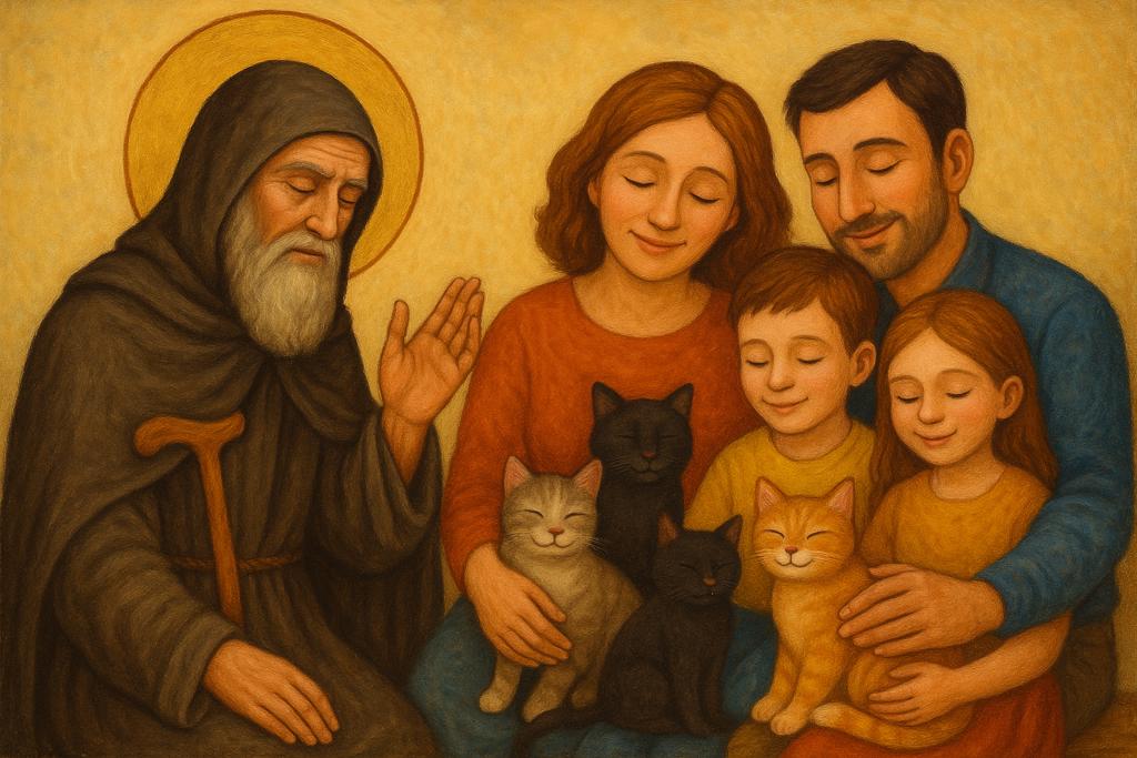 Preghiera a Sant'Antonio Abate per i Gatti e la Felicità che Portano in Famiglia